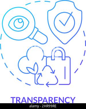 Transparency blue gradient concept icon Stock Vector