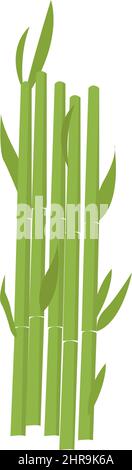 Bamboo in flat style isolated on white background Stock Vector