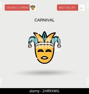 Carnival Simple vector icon. Stock Vector