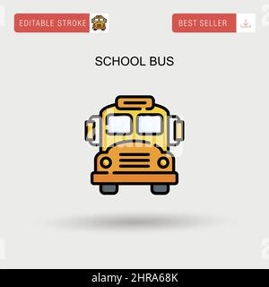 School bus Simple vector icon. Illustration symbol design template for ...