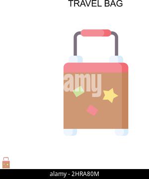 Travel bag Simple vector icon. Illustration symbol design template for web mobile UI element. Stock Vector