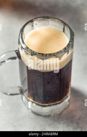 Cold Refreshing Root Beer Soda in a Glass Stock Photo