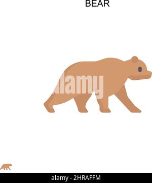 Bear Simple vector icon. Illustration symbol design template for web mobile UI element. Stock Vector