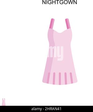 Nightgown Simple vector icon. Illustration symbol design template for web mobile UI element. Stock Vector