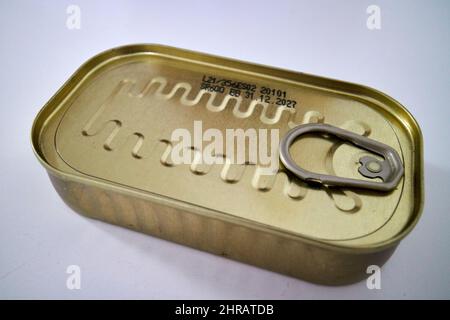 tin of sardines Lanzarote, Canary Islands, Spain Stock Photo