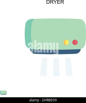 Dryer Simple vector icon. Illustration symbol design template for web mobile UI element. Stock Vector