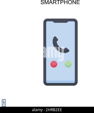 Smartphone Simple vector icon. Illustration symbol design template for web mobile UI element. Stock Vector