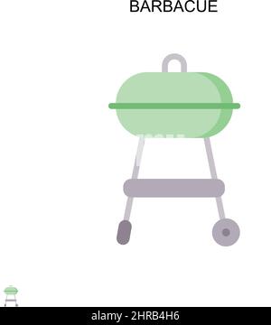 Barbacue Simple vector icon. Illustration symbol design template for web mobile UI element. Stock Vector