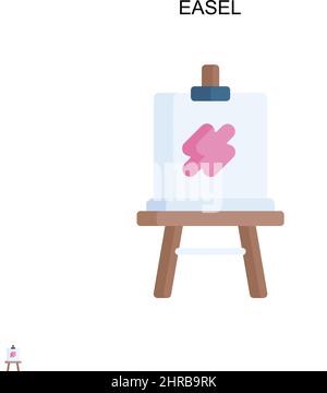 Blank painting board or canvas board with wooden easel, art board. Creative  workshop equipment. white canvas staying on artist easels design salon for  artists. Flat style vector illustration 2305768 Vector Art at