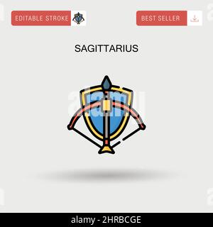 Sagittarius Simple vector icon.