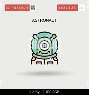 Astronaut Simple vector icon. Stock Vector