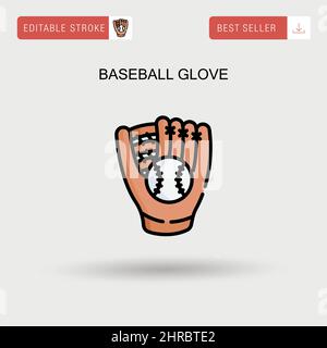 Baseball glove Simple vector icon. Stock Vector