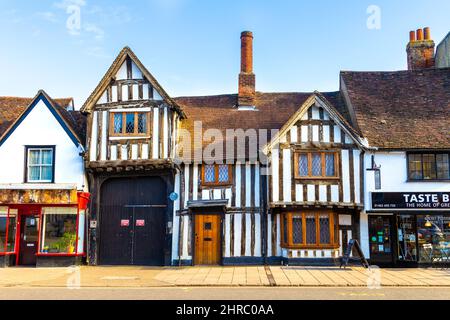 14th century gatehouse, site of William Ransom and Son, UK's first independent pharmaceutical chemist, Bancroft, Hitchin, UK Stock Photo