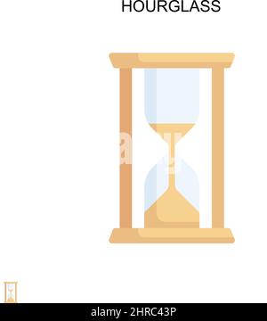 Hourglass Simple vector icon. Illustration symbol design template for web mobile UI element. Stock Vector