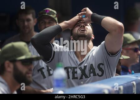 Texas Rangers' Joey Gallo is congratulated by teammates during a baseball  game against the Oakland Athletics in Oakland, Calif., Thursday, July 1,  2021. (AP Photo/Jeff Chiu Stock Photo - Alamy