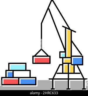 container loader port equipment color icon vector illustration Stock ...