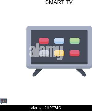 Smart tv Simple vector icon. Illustration symbol design template for web mobile UI element. Stock Vector