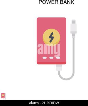 Power bank Simple vector icon. Illustration symbol design template for web mobile UI element. Stock Vector