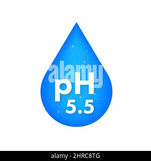 pH neutral balance badge, label. Neutral Ph Drop. Vector stock illustration. Stock Vector