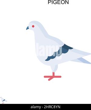 Pigeon Simple vector icon. Illustration symbol design template for web mobile UI element. Stock Vector