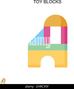 Toy blocks Simple vector icon. Illustration symbol design template for web mobile UI element. Stock Vector