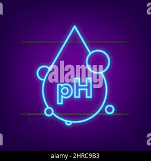 pH neutral balance badge, label. Neutral Ph Drop. Vector stock illustration. Stock Vector