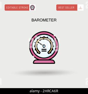 Barometer Simple vector icon. Stock Vector