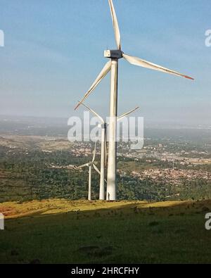 Beautiful shot of a KenGen Ngong Wind Power Station Stock Photo