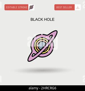 Black hole Simple vector icon. Stock Vector
