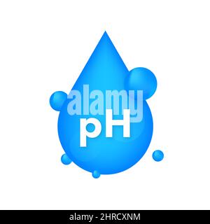 pH neutral balance badge, label. Neutral Ph Drop. Vector stock illustration. Stock Vector