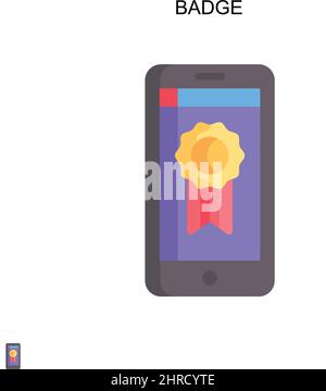 Badge Simple vector icon. Illustration symbol design template for web mobile UI element. Stock Vector