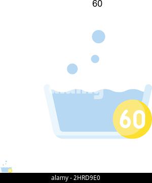 60 Simple vector icon. Illustration symbol design template for web mobile UI element. Stock Vector