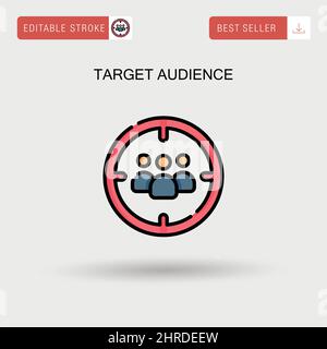 Target audience Simple vector icon. Stock Vector