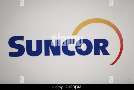 Suncor Energy Inc. logo at the company's annual meeting in Calgary on April 27, 2017. A union that represents 3,000 workers at Suncor Energy's oilsands operations in northeast Alberta wants to take the issue of random workplace drug testing to the Supreme Court of Canada. Ken Smith, president of Unifor local 707A, said the union is seeking leave to challenge an Alberta Court of Appeal ruling in September that was in favour of the energy giant. THE CANADIAN PRESS/Jeff McIntosh Stock Photo