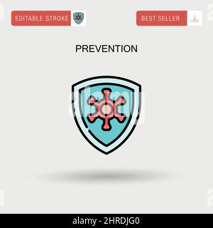 Prevention Simple vector icon. Stock Vector