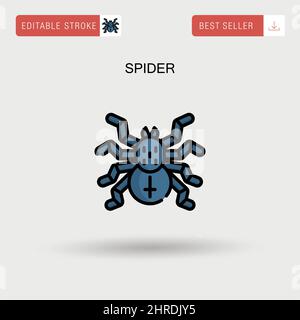 Spider Simple vector icon Stock Vector Image & Art - Alamy