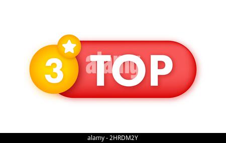 Top 3 - Top Three vector colorful speech bubble Stock Vector