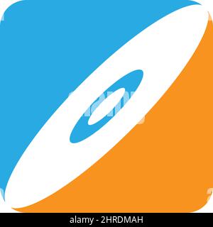 Video disc icon logo illustration design template vector Stock Vector