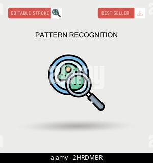 Pattern recognition Simple vector icon. Stock Vector