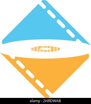 Video disc icon logo illustration design template vector Stock Vector