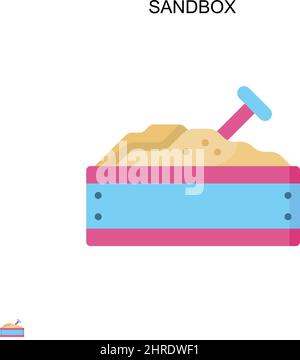 Sandbox Simple vector icon. Illustration symbol design template for web mobile UI element. Stock Vector