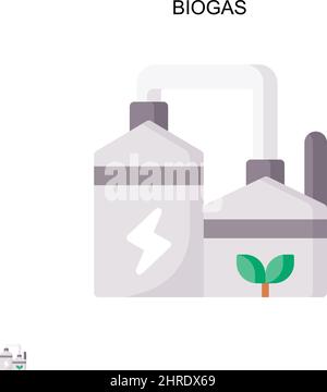 Biogas Simple vector icon. Illustration symbol design template for web mobile UI element. Stock Vector