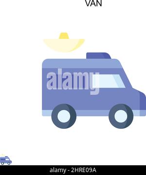 Van Simple vector icon. Illustration symbol design template for web mobile UI element. Stock Vector