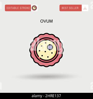 Ovum Simple vector icon. Stock Vector