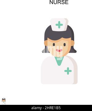 Nurse Simple vector icon. Illustration symbol design template for web mobile UI element. Stock Vector