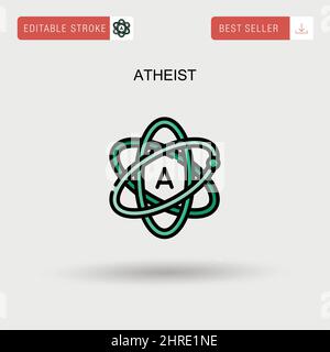 Atheist Simple vector icon. Stock Vector