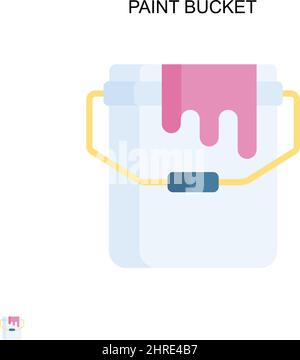 Paint bucket Simple vector icon. Illustration symbol design template for web mobile UI element. Stock Vector