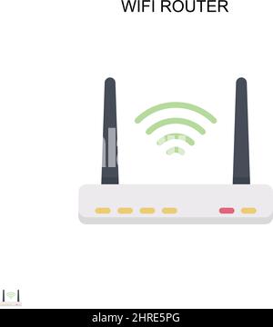 Wifi router Simple vector icon. Illustration symbol design template for web mobile UI element. Stock Vector
