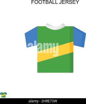 Football jersey Simple vector icon. Illustration symbol design template for web mobile UI element. Stock Vector
