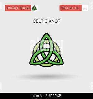 Celtic knot Simple vector icon. Stock Vector